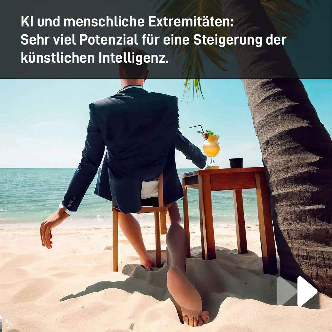 KI und menschliche Extremitäten: Sehr viel Potenzial für eine Steigerung der künstlichen Intelligenz.