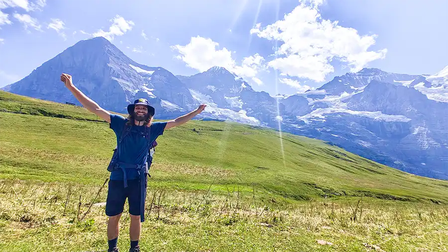 Stefan Burkard auf der Via Alpina